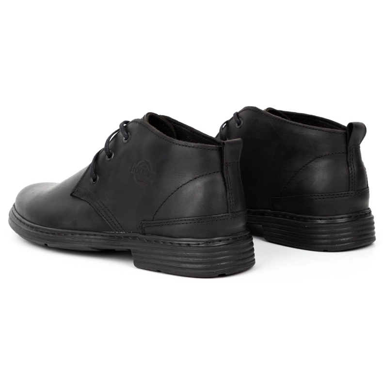 Polbut Botas masculinas de couro sem isolamento 191D, pretas preto 4