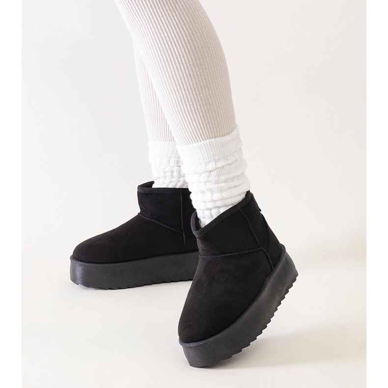 Botas de neve casuais pretas com plataforma alta da Thaisa preto 1