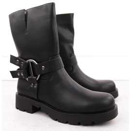 Botas femininas isoladas, pretas Potocki 54300 preto 2
