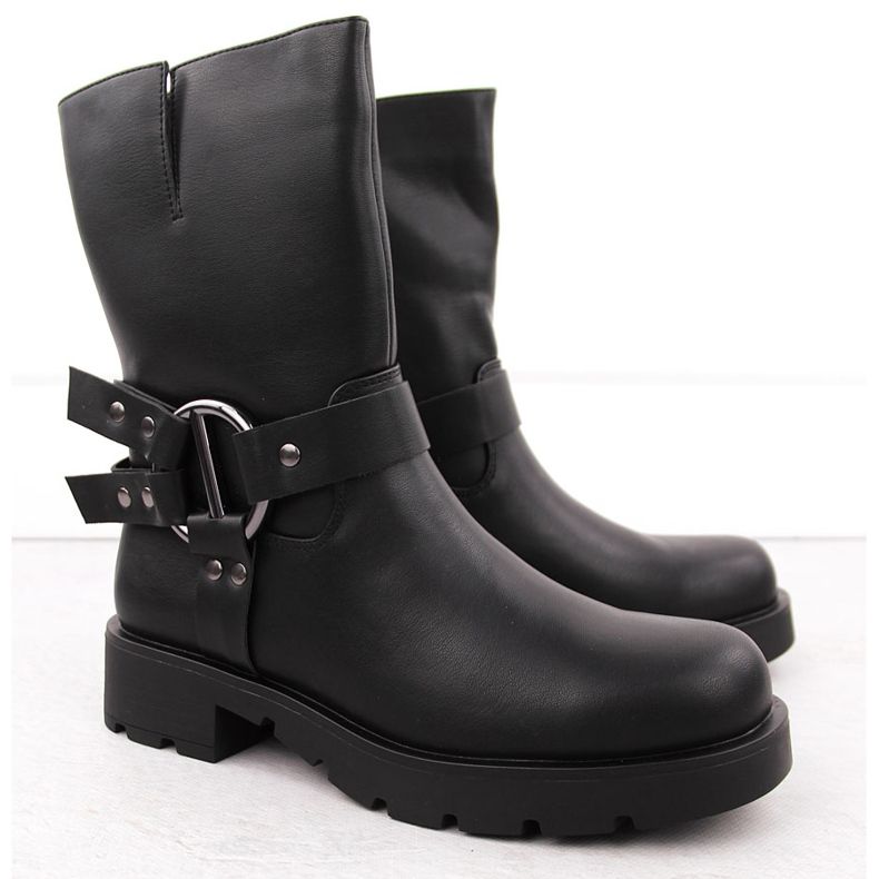 Botas femininas isoladas, pretas Potocki 54300 preto 2