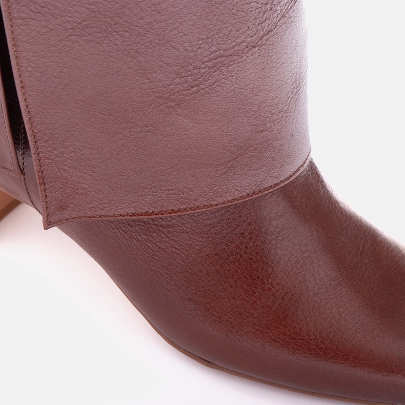 Marco Shoes Cleo Botas padrão marrom 1
