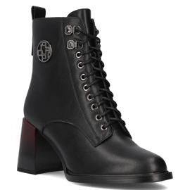 Filippo DBT6316/24 Bk botins de couro preto 1