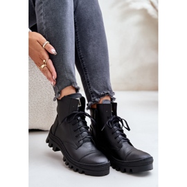 Botas femininas Zazoo 2831 feitas de couro natural, pretas preto 2