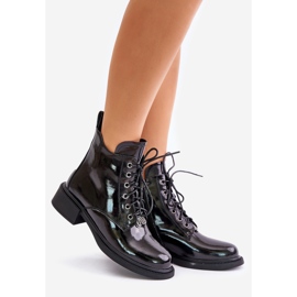 Botins de couro envernizado com isolamento, Preto Bellani 1 Botins de couro envernizado com isolamento, Preto Bellani 1