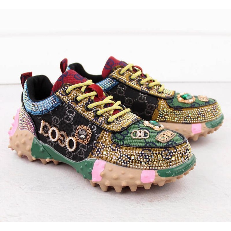 Sapatos Potocki, ricamente decorados 16324 WOL275A multicolorido 2