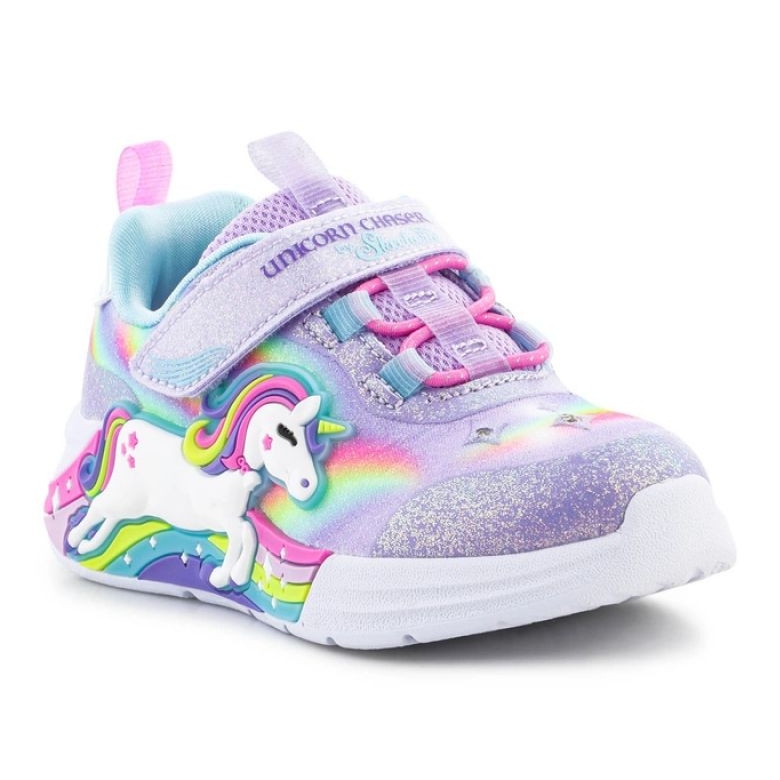 Sapatos Unicorn Chaser femininos Skechers S-Lights 302298N-LVMT roxo 1