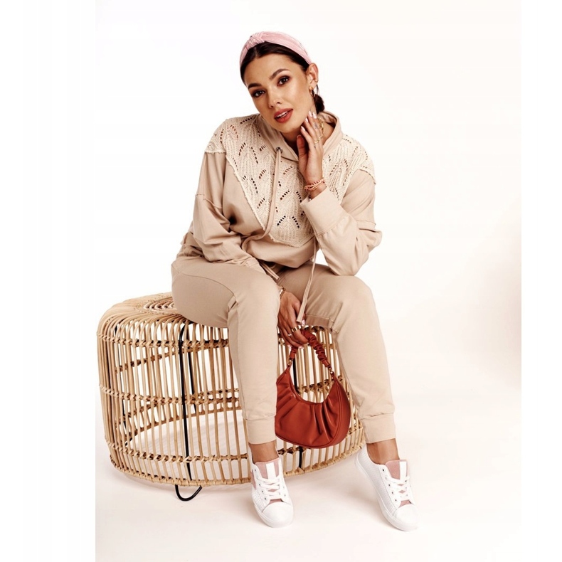 Big Star Tênis femininos com uma estrela grande dd274691 branco e rosa 2