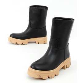 Botas com cano reto Seneh BLACK (camelo) preto 1 Botas com cano reto Seneh BLACK (camelo) preto 1