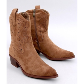 Botas de cowboy com aberturas Austen Khaki castanho 1
