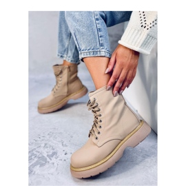 Peddy Ankle boot com cadarço - Inello bege 1