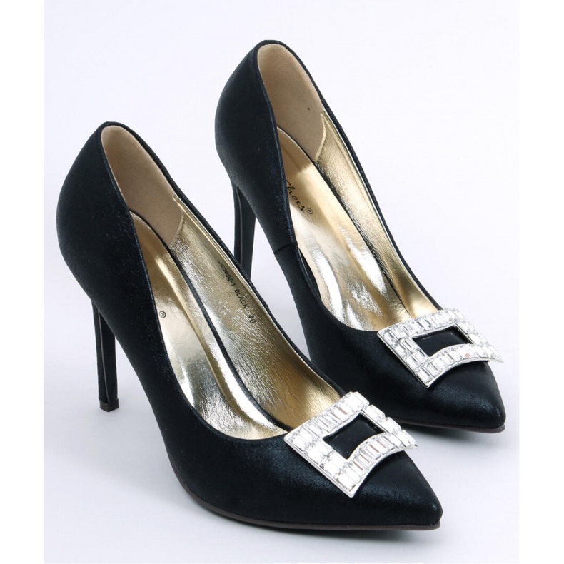 Salto alto feminino com decoração Deborah Black - Inello preto 1