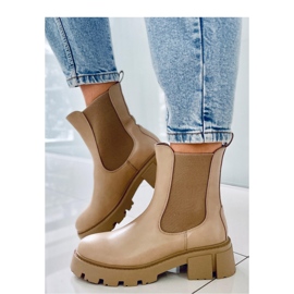 Rumer Botas Chelsea cano alto Khaki - Inello bege 2