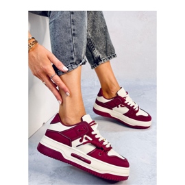 Clavell Tênis com solado alto Wine - Inello vermelho 2