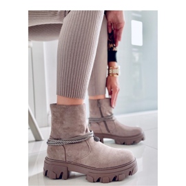 Bota rasteira Connie Taupe - Inello bege 2