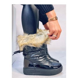 Mastro Botas de neve pretas com pele preto 2 Mastro Botas de neve pretas com pele preto 2