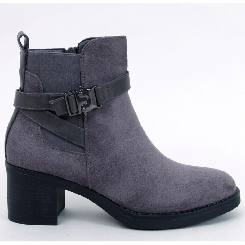 Yonda Bota com salto estável cinza - Inello 1 Yonda Bota com salto estável cinza - Inello 1