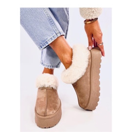 Yogi Khaki Botas curtas de neve com pelo - Inello bege 2