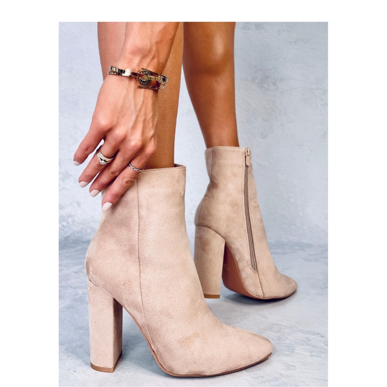 Rivers Khaki Ankle boot com salto alto - Inello bege 2