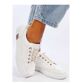 Tênis feminino bege branco 1