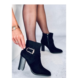 Janisa Ankle boot preto com salto alto - Inello 2