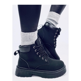Botas femininas de madeira pretas preto 2