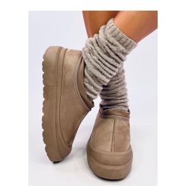 Botas curtas de neve cáqui bege 1