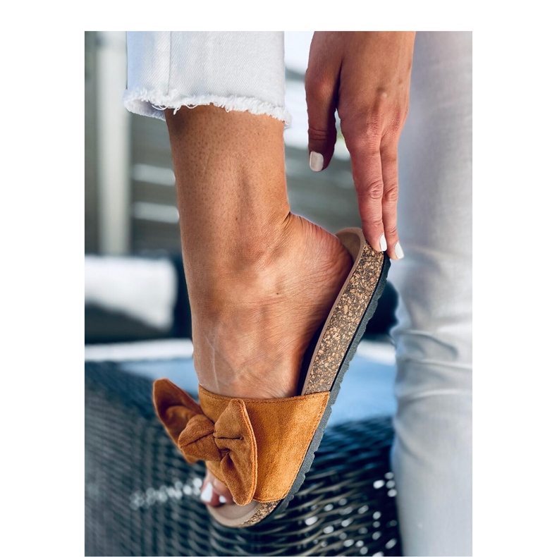 Sandália de cortiça Kiara Camel - Inello marrom 2