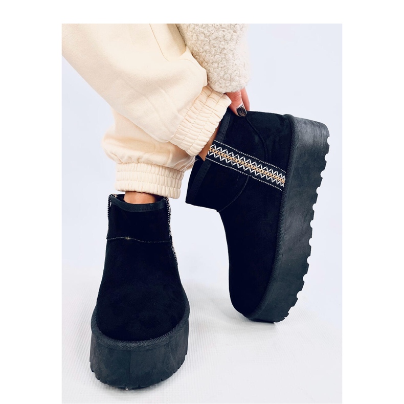 Botas curtas de neve na plataforma Weyan Black - Inello preto 2