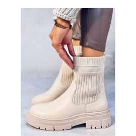 Botins bege com cano elástico 1