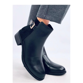 Botas Chelsea de camurça granulada feminina Gammes Preto - Inello 2