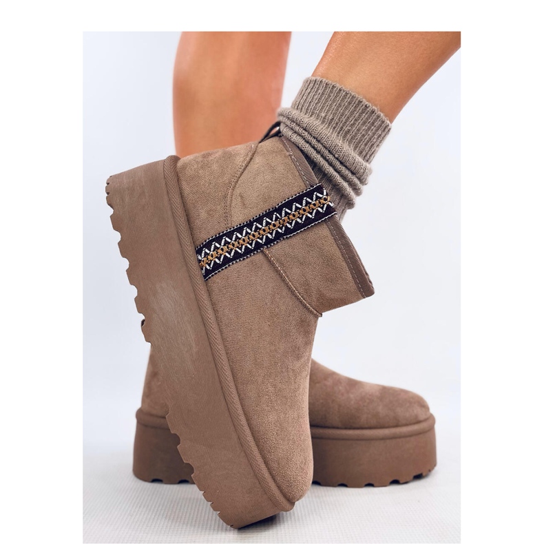 Weyan Khaki - Botas de neve com plataforma curta Inello castanho 2 Weyan Khaki - Botas de neve com plataforma curta Inello castanho 2