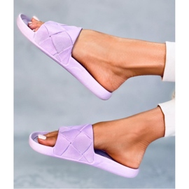 Chinelos de borracha roxa roxo 1