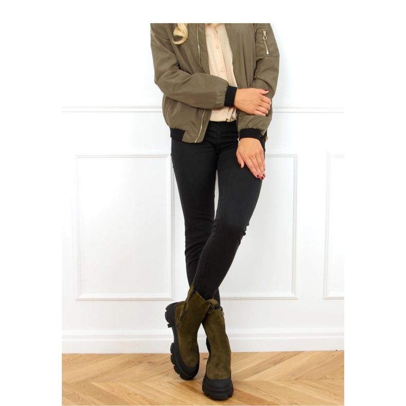 Botas Chelsea verdes altas 1