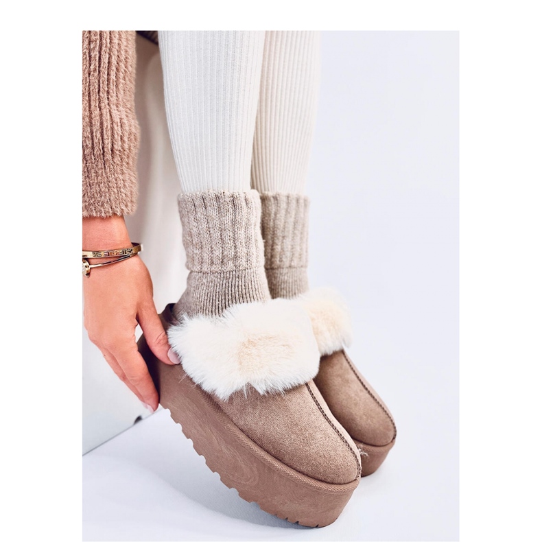 Chinelos de neve com plataforma Allod Khaki - Inello bege 2 Chinelos de neve com plataforma Allod Khaki - Inello bege 2