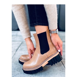 Botas Chelsea femininas Bella LT.KHAKI - Inello castanho 2