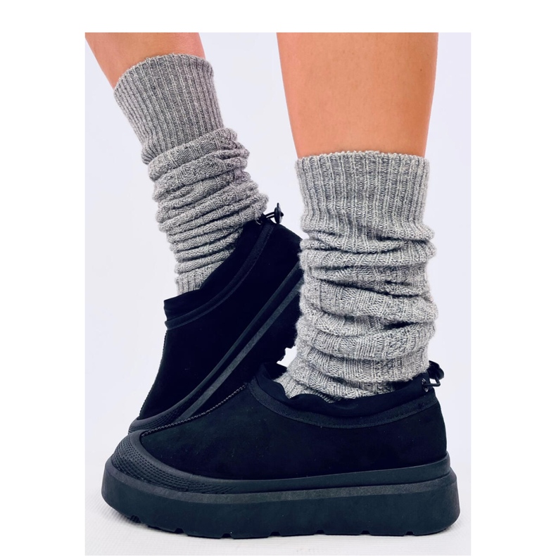 Botas curtas de neve femininas pretas preto 1