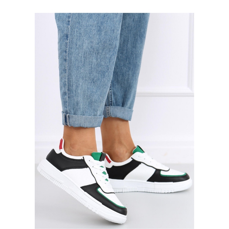 Calçado desportivo feminino Preto branco 2