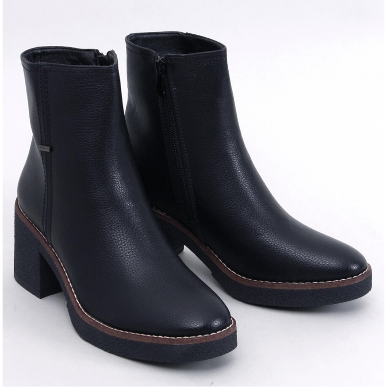 Tamika Bota de salto alto de borracha preta - Inello preto 1