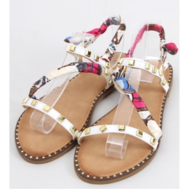 Sandálias rasteiras brancas femininas branco 1