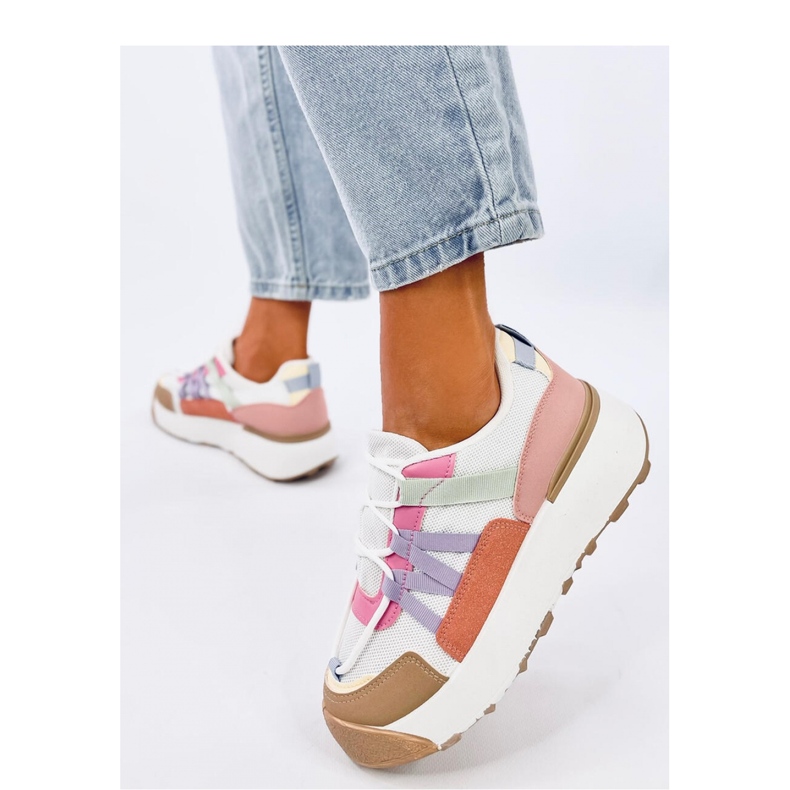 Tênis feminino com sola alta branco 1