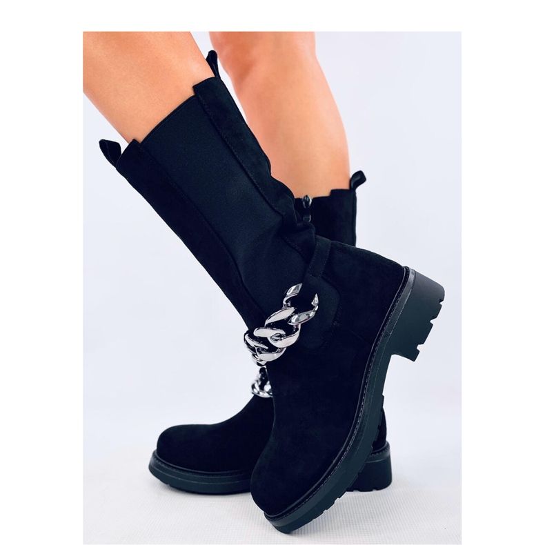 Wiley Botas Chelsea de cano longo pretas - Inello preto 1