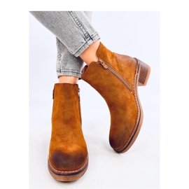 Levere Bota nobuck com salto baixo e salto baixo - Inello marrom 2