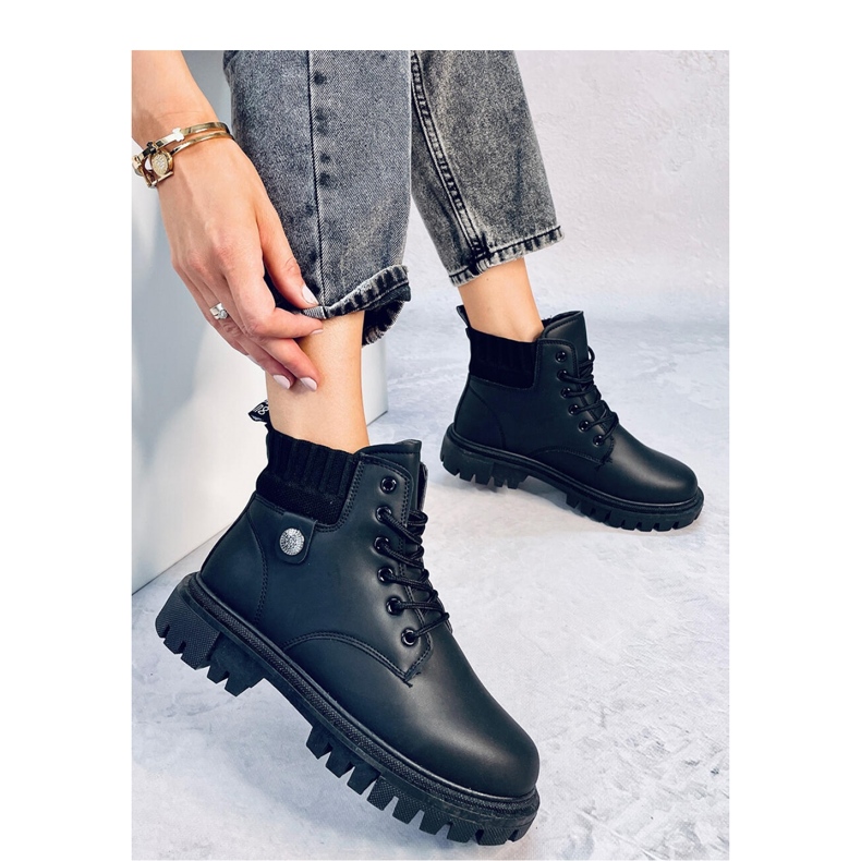 Bota trapper feminina Atomic Black - Inello preto 2