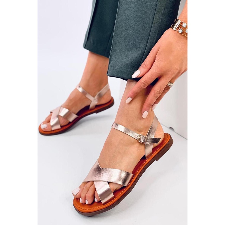 Sandálias femininas champanhe rosa 1