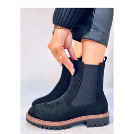 Fuqua Botas Chelsea de camurça preta - Inello preto 2