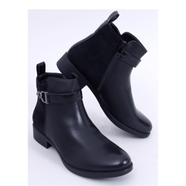 Botas Chelsea de camurça granulada feminina Amil Preto - Inello 1