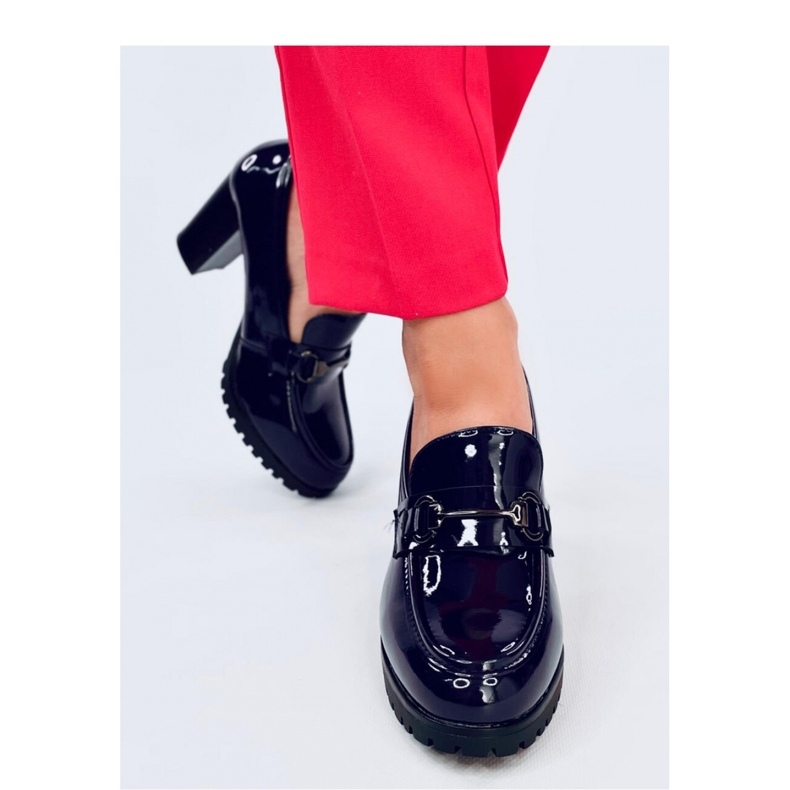 Hyett Mocassins com salto envernizado azul escuro - Inello 2 Hyett Mocassins com salto envernizado azul escuro - Inello 2