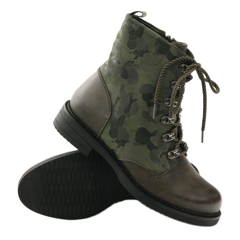 Sergio Leone Calçado verde camuflado dos trabalhadores multicolorido 3