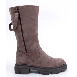 Botas rasas femininas Slade Khaki - Inello cinza 1