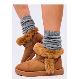 Botas curtas emas com pelo Sissoi Camel - Inello marrom 1